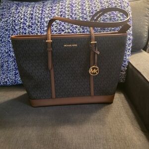 Michael Kors Brown Signature Tote Bag - MK Logo